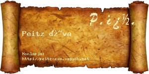 Peitz Éva névjegykártya